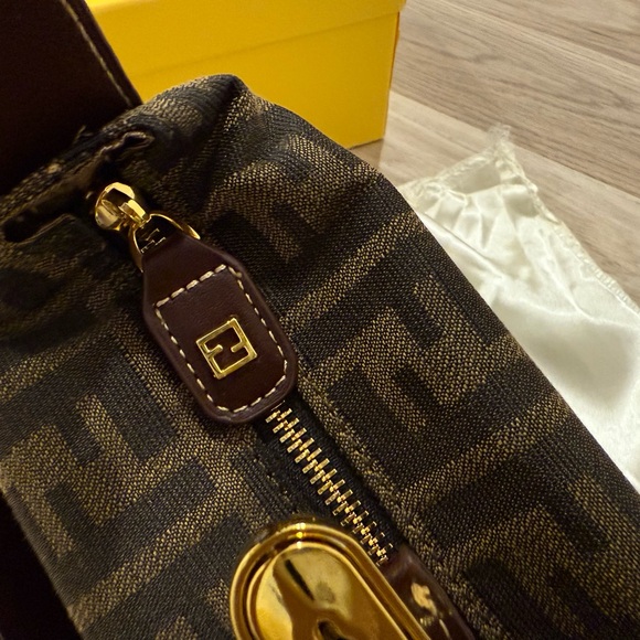 Authentic Fendi Black and Brown Mini Bag with two straps - Picture 10 of 16